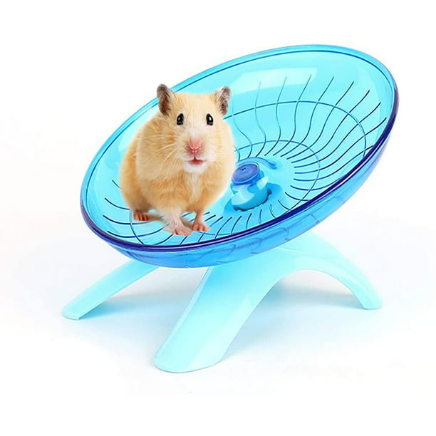 VIVEFOX Hamster Flying Saucer, Hamster Running Wheel Transparent Plastic  Exercise Running Spinner Sports Wheel for Small Pet 