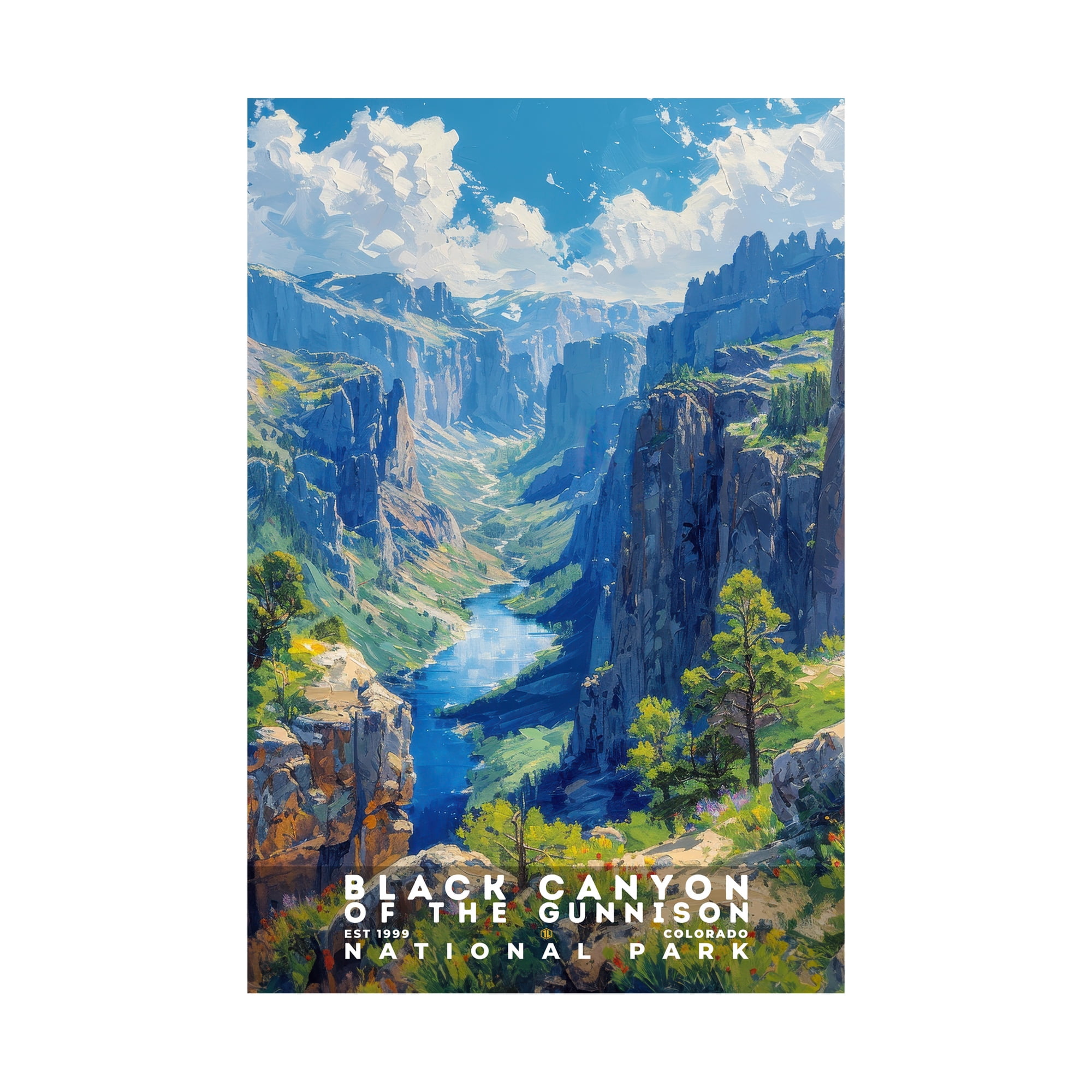 ELNEIT - Black Canyon of the Gunnison National Park Poster, Unframed Matte Paper, S14