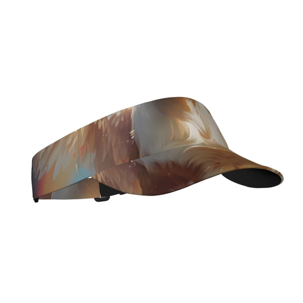 Fotbe Rainbow English Cocker Spaniel Visera Deportiva con Diseño, Gorra Abierta Ajustable de Algodón para Mujer y Hombre