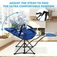 thumbnail image 6 of Ainfox Portable Hammock Camping Chairs with Footrest, Cup Holder, Headrest Cushion Pillow, Rocking, Fodable, Blue, 6 of 7
