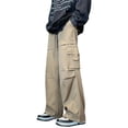 thumbnail image 5 of Cargo Pants for Men Black Trousers Male Jogging Korean Casual Japanese Streetwear Hip Hop Safari Style Pocket Sweatpants Male, 5 of 6