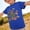 A-Blue, variant on Boys Shirts Summer Fasihon T-shirts for Kids Glowing Turtle Embroidery Short Sleeves Tees (A-Blue 6-7 Years)