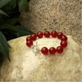 thumbnail image 1 of Betty Rocks BBRDRJ201140007T3 Bracelet de Jade Rouge Teinté Rond de 14 Mm, 1 of 1