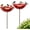 2pcs, variant on Handmade Metal Flower Garden Stake, 3 Pack Red Glass Bird Baths with Flower Design, Decorative Outdoor Bird and Bee Watering Station for Yard, Patio & Lawn, Attract Hummingbirds & Wild Birds & Bee
