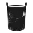 thumbnail image 1 of DouZhe Waterproof Collapsible Large Laundry Baskets, Fairy Tale Fly Fish Prints Circular Hamper with Handles, 1 of 6