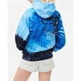 thumbnail image 3 of Women Hoodie Sweatshirts Drawstring Casual Tunic Long Sleeve Tie Dye Pullover Top, 3 of 3