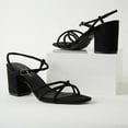 thumbnail image 6 of J. Adams Camila Sandals for Women - Square Open Toe Strappy Mid Block Heels - Elegant & Comfortable - Perfect for Weddings, Parties, and Casual Wear, 6 of 7