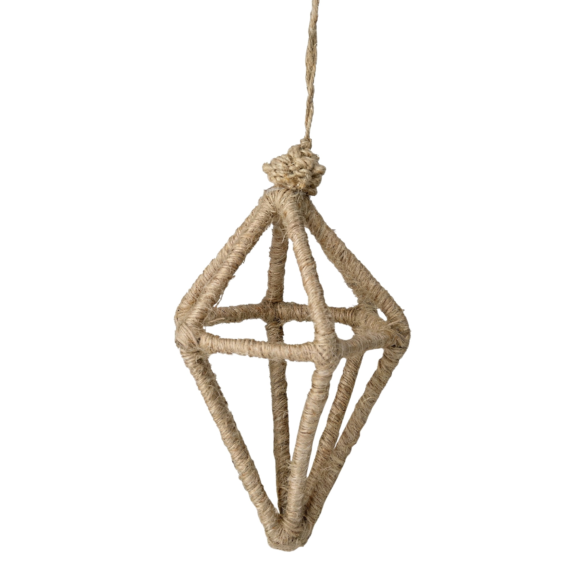 Allstate 6" Beige Jute Wrapped Open Kismet Christmas Ornament