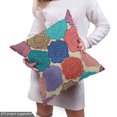 thumbnail image 5 of Ambesonne Flora Fabric by the Yard Upholstery, Digital Drawn Rose Pattern, 3 Yards, Pale Mustard Teal Salmon, 5 of 5