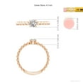 thumbnail image 5 of ANGARA Natural Diamond Solitaire Beaded Shank Ring in 14K Rose Gold for Women (Size-4.5mm| Color-I-J| Clarity-I1-I2) | April Birthstone, Anniversary, Jewelry Gift for Women | Natural Diamond Ring, 5 of 10