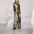 thumbnail image 3 of Fotbe Ferocious Dinosaur Pattern Long Sleeve Pajama Set for Women,Sleepwear Set,2-piece Loungewear Set,Soft PJs Comfy Nightwear with Pockets -XX-Large, 3 of 7