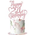 thumbnail image 1 of Adorno para Pastel AROKIPPRY Brillo Oro Rosa 21º Cumpleaños, 1 of 8