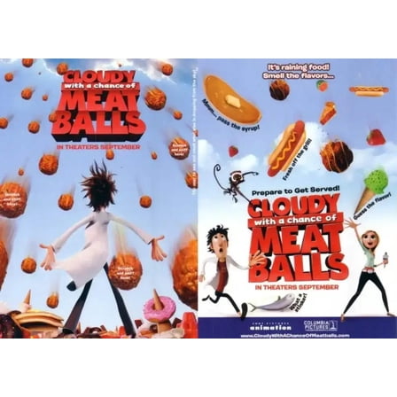 Cloudy with a Chance of Meatballs movie 5x7 scratch sniff 2 sided card