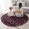 thumbnail image 3 of Breast Cancer Round Blanket,Comfortable Soft Flannel Throw Blanket,All Season,Warm Lightweight Blankets for Sofa Bed Couch Living Room Chair 60"x60", 3 of 5