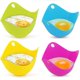 thumbnail image 2 of Tazas de silicona para escalfar huevos con soportes de aro, para cocinar huevos en microondas o hornalla, paquete de 4, 2 of 5