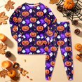 thumbnail image 2 of Enyan Halloween Boys Pajamas Toddler Pumpkin/Ghost Pjs Set Kid Long Sleeve 2 Piece Loungewear Sleepwear Pajamas Halloween Pajamas Kids(8-9 Years), 2 of 7