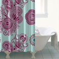 thumbnail image 4 of Artistic Ethnic Floral Curtain 72x72 Inches, Quick-Drying Polyester with Hooks, Vintage Paisley Boho Design, 4 of 5