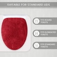 thumbnail image 2 of HOME WEAVERS Waterford Collection Cotton Toilet Lid Cover, 18" x 18", Red, 2 of 9