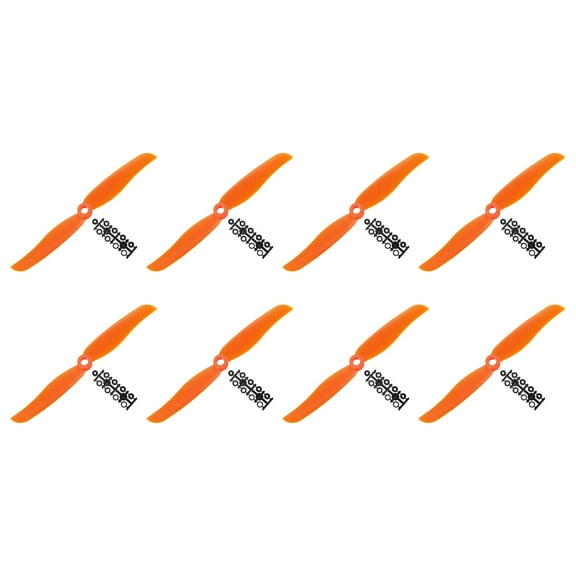 6035 Propellers 6x3.5 Prop 2-Vane Fixed-Wing Orange Replacement Props with Adapter Rings for RC Airplane, 8 Pack