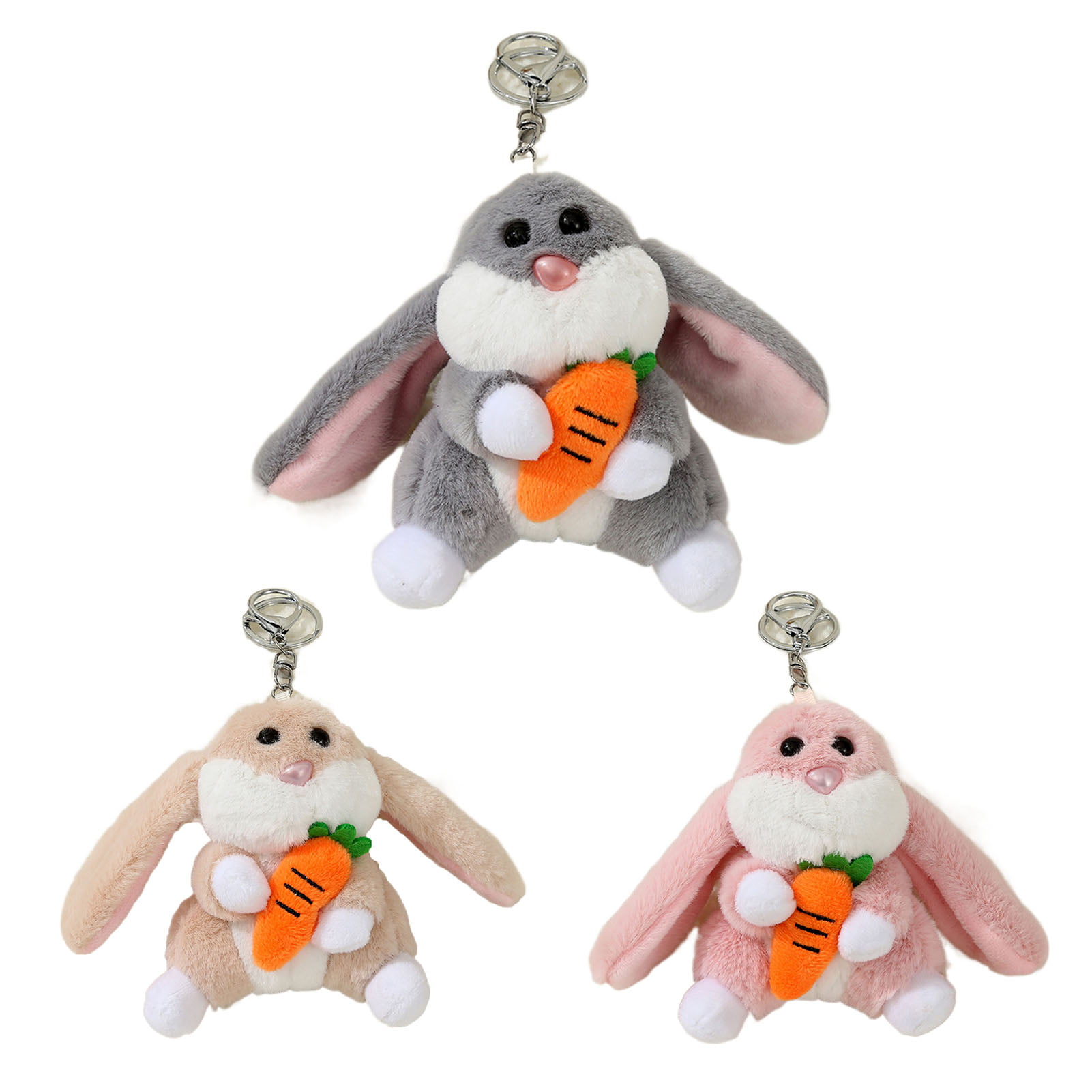 Bunny Key Chain Rabbit Holding Heart Keyrings Kawaii Key - Temu