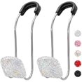 thumbnail image 1 of Bling - Ganchos para reposacabezas de coche, accesorios de coche, con diamantes de imitación, universal, para asiento trasero, reposacabezas, organizador de metal, soporte para vehículo para bolso, ropa, comestibles, 2 unidades (blanco) Sincero Electrónica, 1 of 5