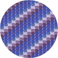 thumbnail image 1 of Ahgly Company Machine Washable Indoor Round Transitional Purple Amethyst Purple Area Rugs, 3' Round, 1 of 7