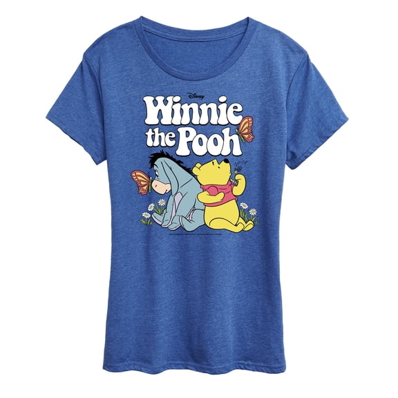 Winnie the Pooh - Pooh Bear and Eeyore Sitting and Relaxing - Women's Short Sleeve Graphic T-Shirt