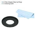 thumbnail image 3 of Unique Bargains 30mm-52mm Step Up Ring with Cleaning Cloth, 2 Pack Camera Lens Filter Adapter Ring, Black, 3 of 6