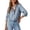 Blue1, variant on Women's Autumn Long Sleeve Denim Shirt, Solid Color Casual Lapel Single Breasted Button Down Blouse, Comfortable and Stylish Top for Fall Season Blue1 L