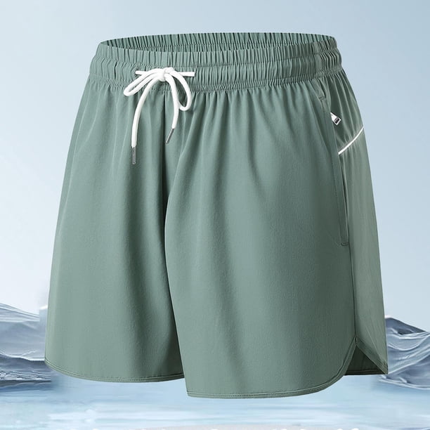 pstuiky Pantalones cortos para hombre, Pantalones cortos de trabajo de pierna recta, holgados y cómodos, de color liso, a la moda y para tiempo libre para hombre