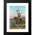 thumbnail image 2 of Georges Washington 11x14 Black Modern Framed Museum Art Print Titled - The Falconer, 2 of 5