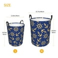 thumbnail image 5 of Balery Anchors and Nautical Round Laundry Basket with Handles Waterproof Freestanding Laundry Hamper for Clothes Toys in the Dorm and Family-Medium, 5 of 8