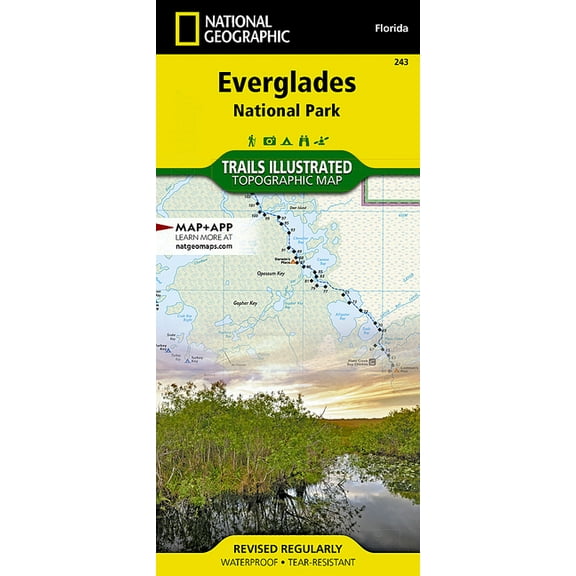 National Geographic Trails Illustrated M Everglades National Park Map, Book 243, (Paperback)