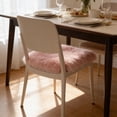 thumbnail image 5 of Gifts Dianli Faux Sheepskin Chair Cover 11x11in Super Fluffy Seat Cushion Pad Soft Shag Rug Throw for Vanity Chair Accent Stool Sofa Bedroom Home Decor, 5 of 6