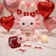 thumbnail image 3 of Ajolote de Peluche Rosa 35 cm, Corazón Arcoíris Bordado, Algodón PP, con Tarjeta de Identidad, Regalo Kawaii, 3 of 5
