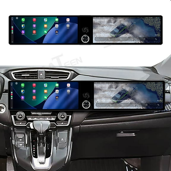 SNATEEN Dual 12.3 inch Carplay Screen/Radio/Multimedia Player for Honda CR-V 2017 2018 2019 2020 2021 Universal Car Navigation/GPS Upgrade Headunit Android Display 1080P Touch Screen Replace System