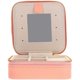 thumbnail image 5 of Travel Jewelry Storage Box Pink 3.9×3.9×2in PU Material Zipper Design Daily Use 1Set, 5 of 5