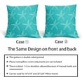 thumbnail image 5 of Teal Turquoise Starfish Pillow Covers 20X20 Inch Coastal Beach Nautical Couch Pillow Cases Summer Ocean Aqua Throw Pillows Set of 2 Home Decor for Living Room Bedroom Cushion Outdoor, 5 of 6
