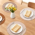 thumbnail image 2 of Unique Bargains 4Pcs Round Woven Table Placemats Caramel 13x13inch, 2 of 5