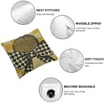 thumbnail image 4 of SHANXI Bee Summer Honeycomb Farmhouse Decorations Throw Pillow Covers Beehive Honeybee Seasonal Outdoors Decorative Linen Cushion Case for Couch Sofa Home 18x18in, 4 of 5