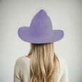 thumbnail image 4 of GDREDA Summer Hat Foldable Knit Pointed Witch Hat For Choice Witch Accessory，Purple, 4 of 5