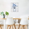 thumbnail image 3 of Farmhouse Blue Floral Wall Art Flower and Butterfly in Vase on Rustic Wood Canvas Wall Art Country Wildflower Pictures for Living Room Bedroom Bathroom Office Wall Decor, 3 of 7