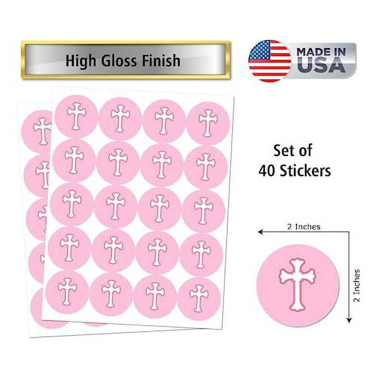 40-pink-cross-stickers-2-inch-big-round-glossy-labels-theme-baptism-christening-decorations-communion-or-baby-shower-great-for-party-favors-tags-games-and-supplies-made-in-usa-walmart-com for Baptism Favor Tags Free Printables 40 Pink Cross Stickers, 2 Inch Big Round Glossy Labels, Theme Baptism, Christening Decorations, Communion or Baby Shower, Great for Party Favors, Tags, Games And Supplies. Made in USA - Walmart.com for Baptism Favor Tags Free Printables