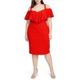 thumbnail image 1 of Rachel Roy Womens Cold Shoulder Sheath Dress, Red, Plus Size, 22W, 1 of 1