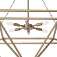 thumbnail image 4 of Vanity Art 6 Light Dimmable Geometric Chandelier, Modern Hanging Lighting, Ceiling Lights Fixtures for Dining Room Living Room Bed Room Kitchen, Brass Dust, 22206BD, 4 of 8