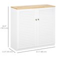 thumbnail image 3 of HOMCOM Storage Cabinet Floor Standing Kitchen Sideboard Louvred Door, 3 of 10