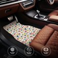 thumbnail image 4 of Uemuo Car Floor Mats - Butterfly Flowers Pattern Carpet Floor Mats for Cars, Auto Accessories Front & Rear Car Floor Foot Mat Sets of 4 Pieces, 4 of 6