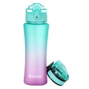 Kids Water Bottle for School with 2 Lids (Straw/Chug), 15 oz Girls bottle  Leak-Proof BPA-Free Water Bottles with Times to Drink for Travel Sports Gym