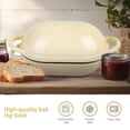 thumbnail image 6 of Dutch Oven For Bread Baking - Cast Iron Pot With Lid Sourdough  Artisan Loaves & No-knead 2 Qt / 1.9l (enameled Round Stovetop Safe) White, 6 of 7