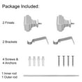 thumbnail image 5 of UTOPIA ALLEY Wall Mounted 5/8 Inch Curtain Rod - Curtain Rods For Windows 28 to 48 Inch, Adjustable Drapery Rods, Nickel Curtain Rods, Bedroom Curtain Rods, Tapestry Poles (Nickel, 28"-48"), 5 of 8